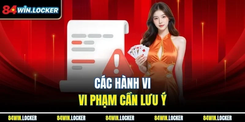 Các hành vi vi phạm cần lưu ý