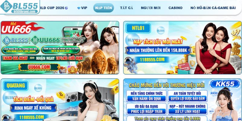 Thưởng nạp khuyến mãi BL555